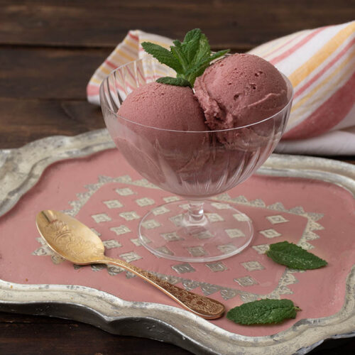 helado de cerezas