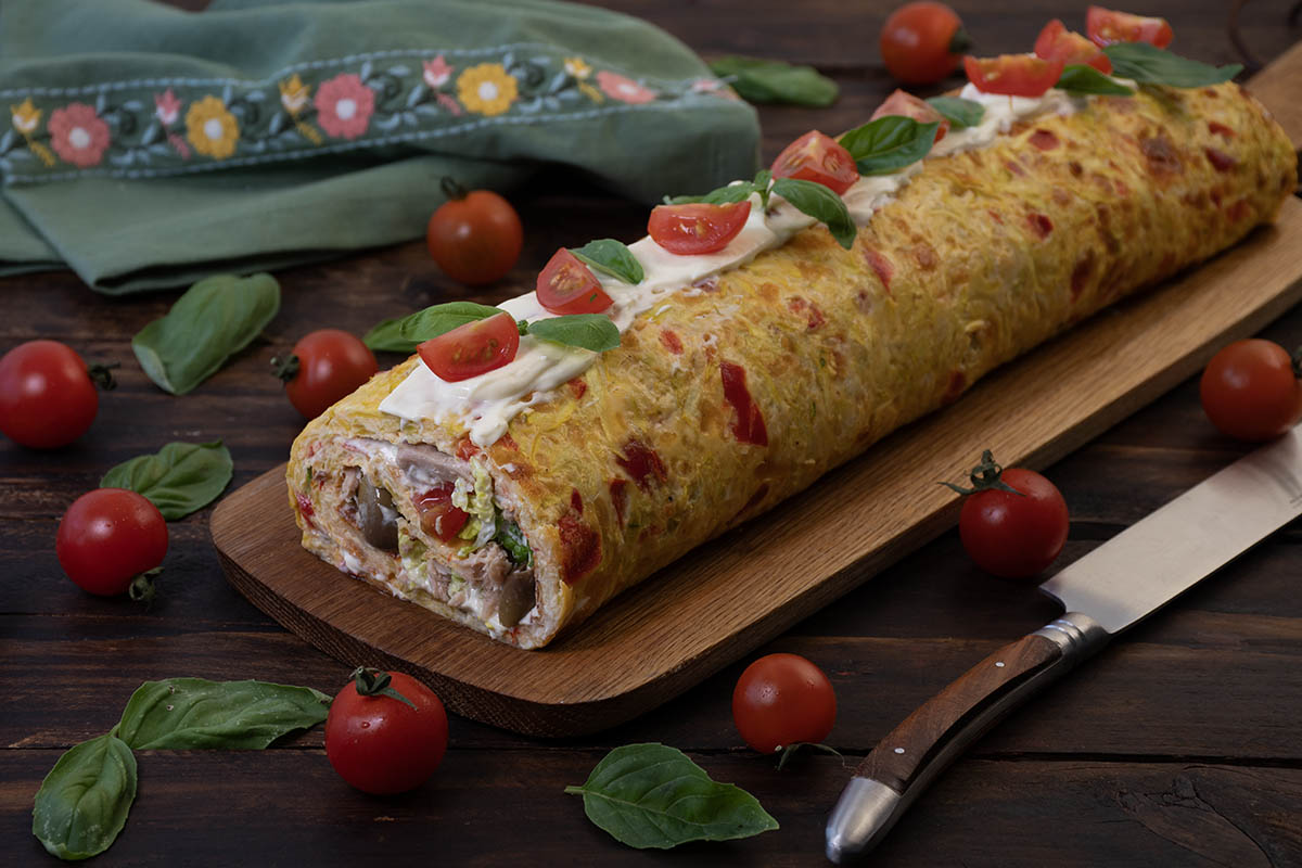 Rollo frío de zucchiolo relleno