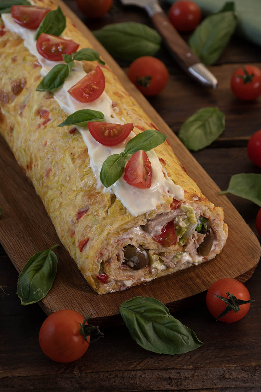 Rollo frío de zucchiolo relleno