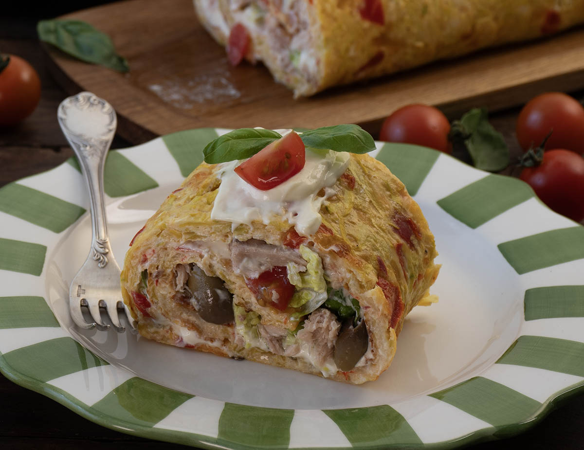 Rollo frío de zucchiolo relleno