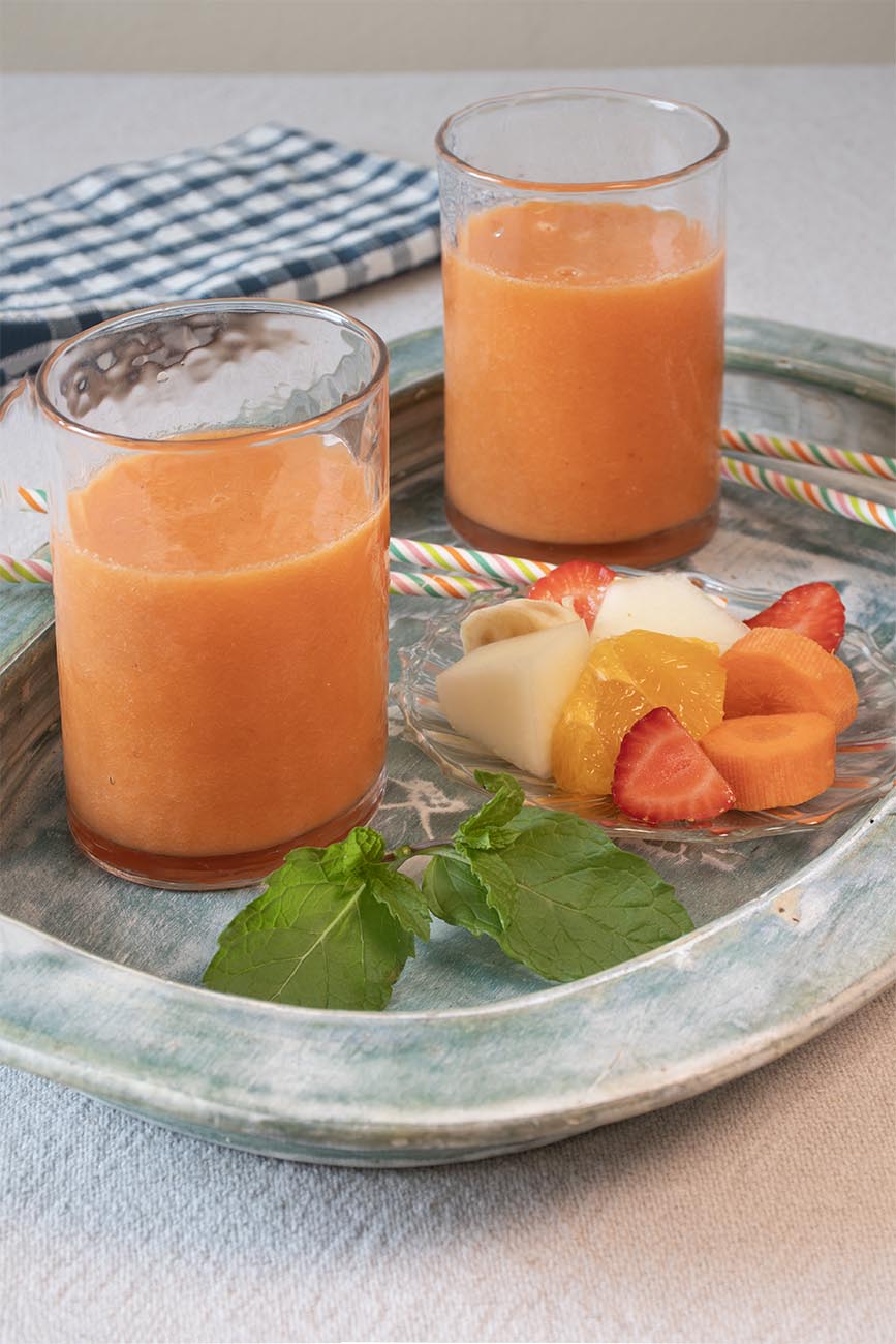 Batido de Melón, Fresas y Naranja: Fresco, Saludable y Repleto de Vitaminas.